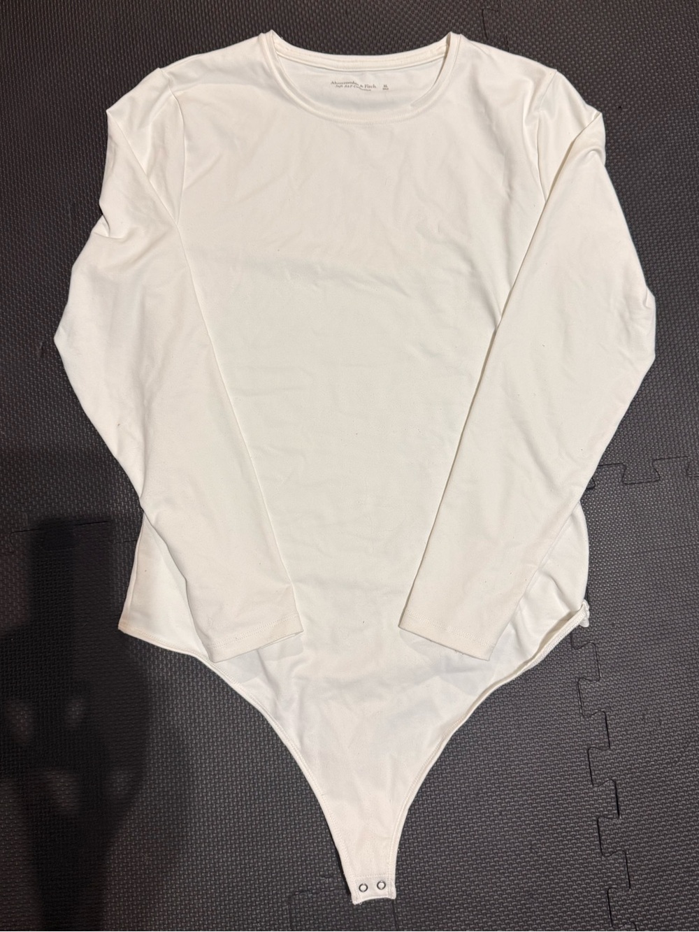 Abercrombie and FitchWomen's Long Sleeve white Bodysuit - Comfortable Stretch